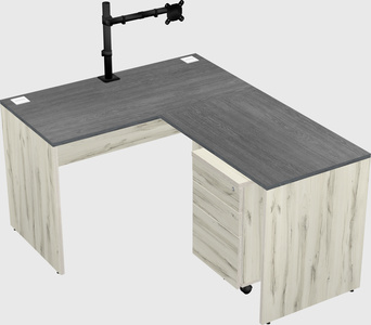 L-shaped office desk