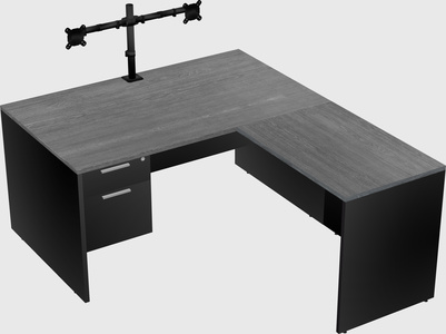 L-shaped office desk