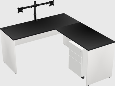 L-shaped office desk