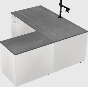 L-shaped office desk