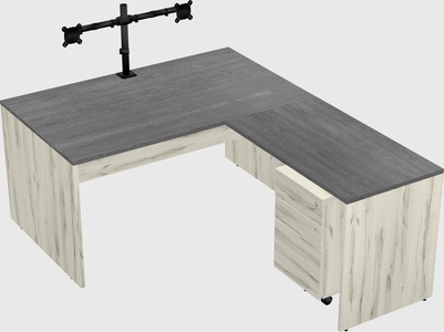 L-shaped office desk