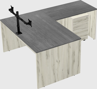 L-shaped office desk