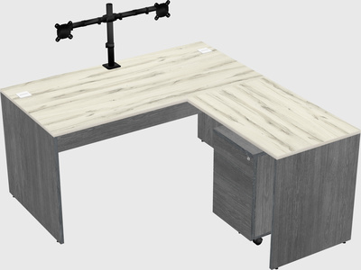 L-shaped office desk