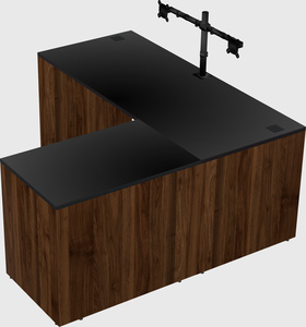 L-shaped office desk