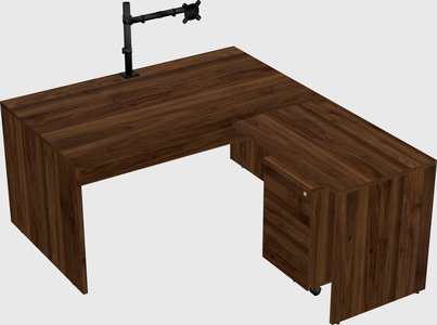 L-shaped office desk