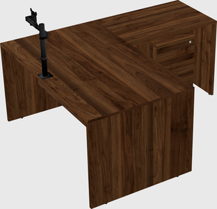 L-shaped office desk