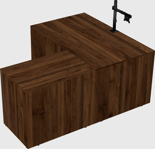 L-shaped office desk
