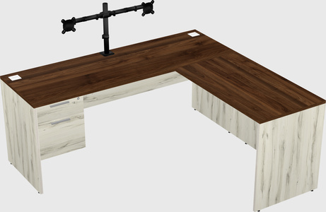 L-shaped office desk