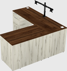 L-shaped office desk