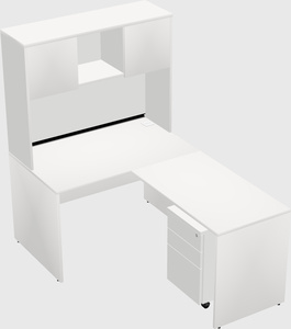 L-shaped office desk