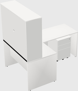 L-shaped office desk
