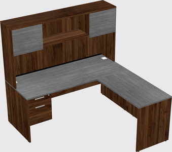 L-shaped office desk