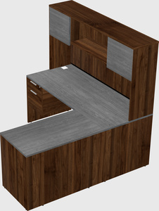 L-shaped office desk