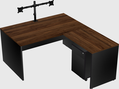 L-shaped office desk