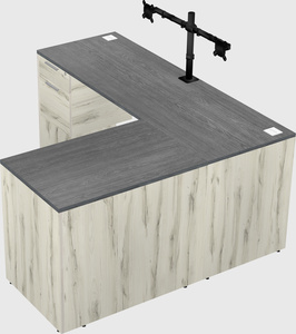 L-shaped office desk