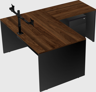 L-shaped office desk
