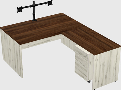L-shaped office desk