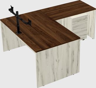 L-shaped office desk