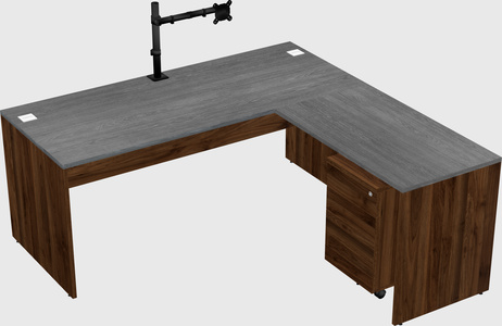 L-shaped office desk