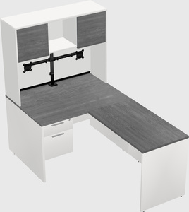 L-shaped office desk