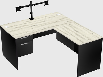 L-shaped office desk