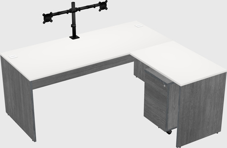 L-shaped office desk