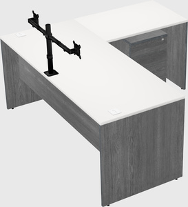 L-shaped office desk
