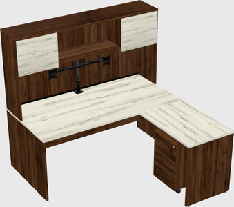 L-shaped office desk