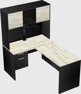 L-shaped office desk