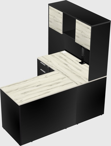 L-shaped office desk
