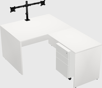 L-shaped office desk