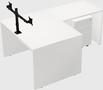 L-shaped office desk