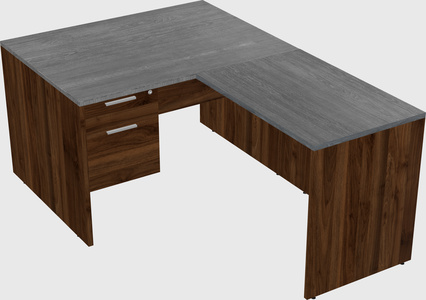 L-shaped office desk