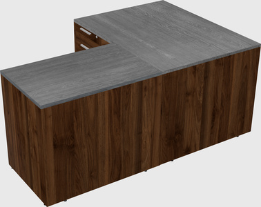 L-shaped office desk
