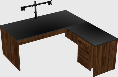 L-shaped office desk
