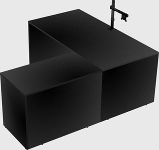 L-shaped office desk