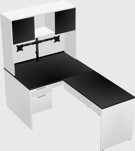 L-shaped office desk