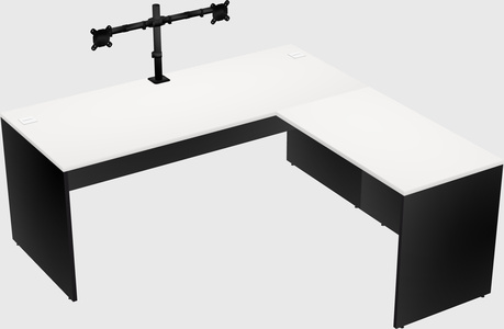 L-shaped office desk