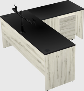 L-shaped office desk