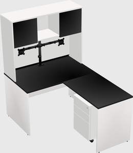 L-shaped office desk