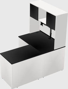 L-shaped office desk