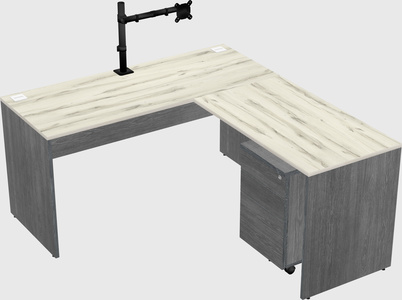 L-shaped office desk