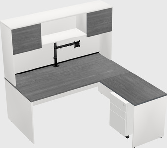 L-shaped office desk