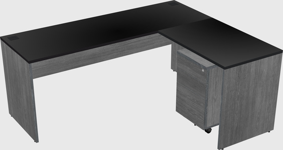 L-shaped office desk