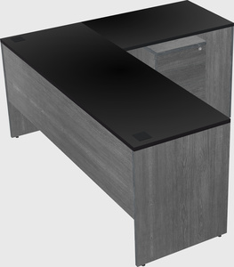 L-shaped office desk