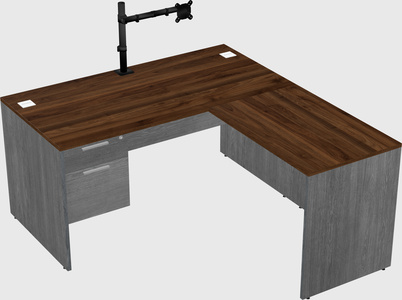 L-shaped office desk