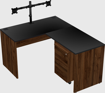 L-shaped office desk