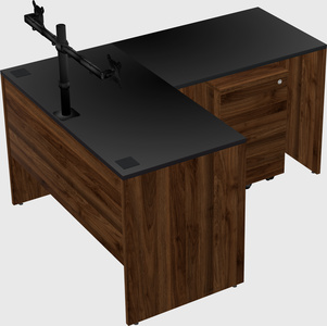 L-shaped office desk