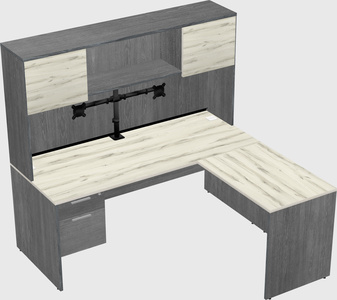 L-shaped office desk