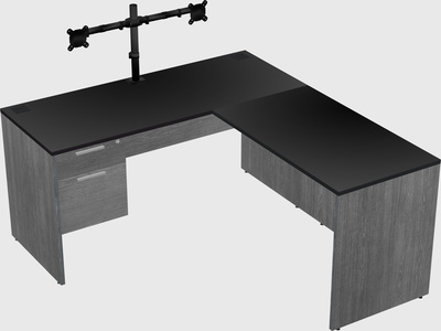 L-shaped office desk